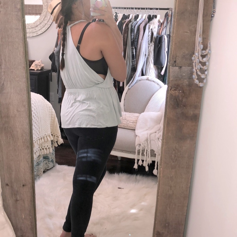 We the Free size medium light blue sexy boho top - Picture 2 of 5